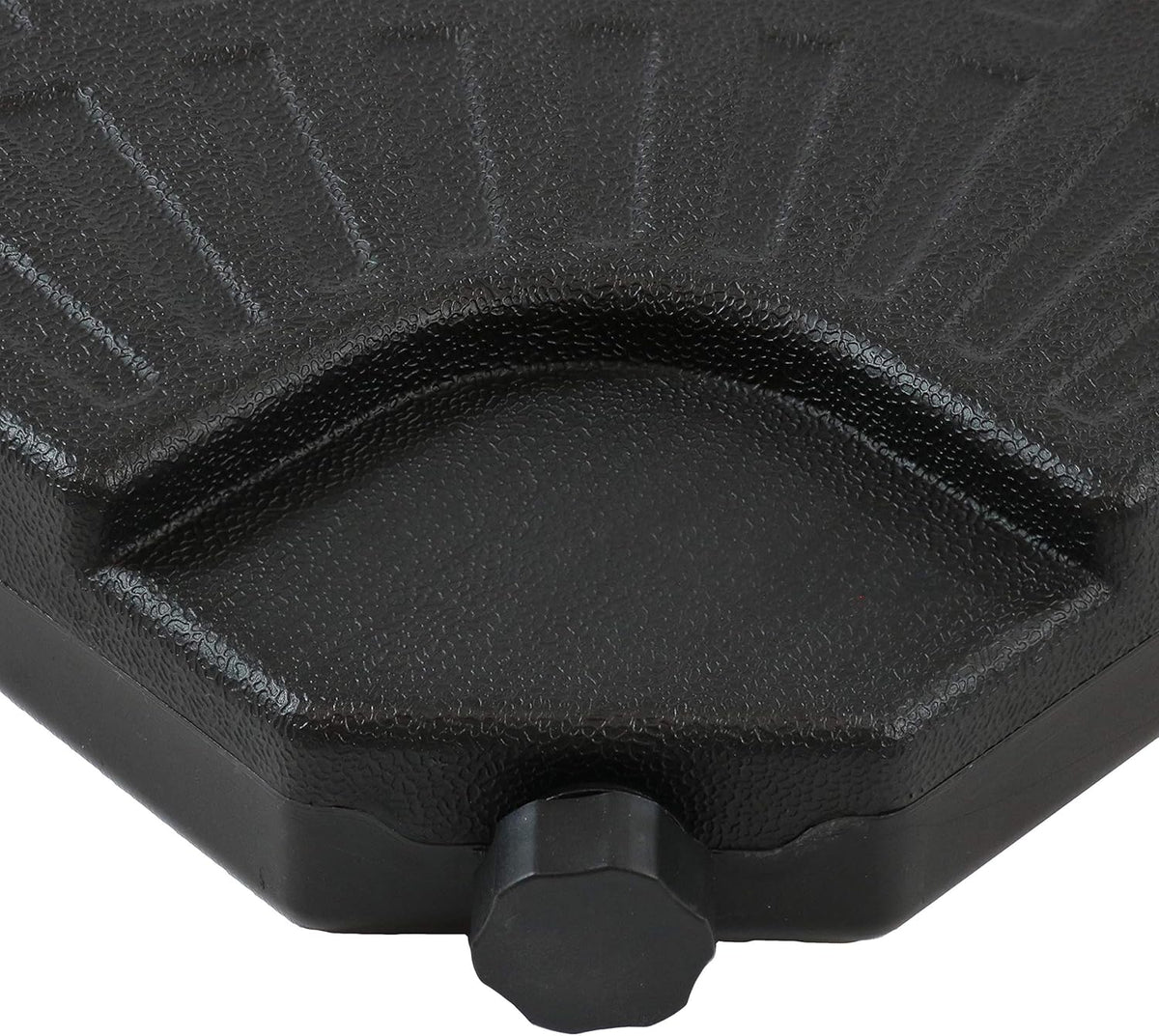4-Piece Heavy-Duty Cantilever Offset Patio Umbrella Base Plates Black T985564