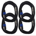 Four Pack of Speakon to 1/4 Speaker Cables 15' J51696