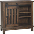 Brown Accent Cabinet with Open-Slat Door N2024