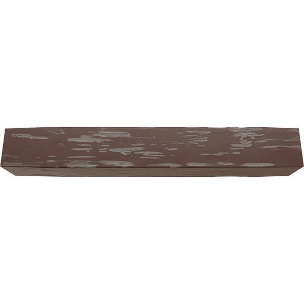 Pecky Cypress Faux Wood Fireplace Mantel, Aged Pecan Q1213