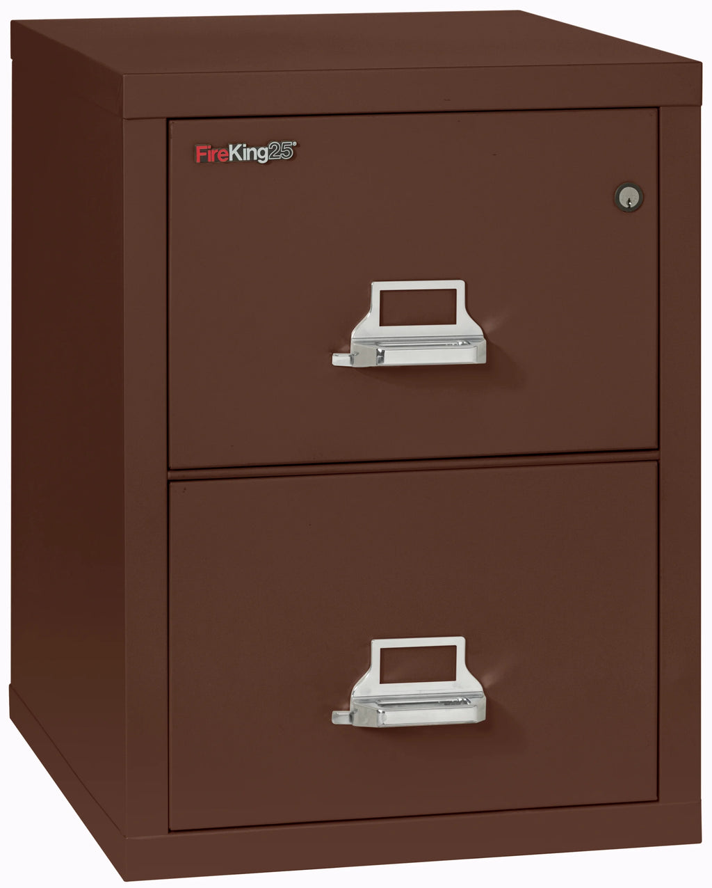 Vertical Fire Resistant Legal Size File Cabinet with Keylock, Brown Z199397