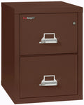 Vertical Fire Resistant Legal Size File Cabinet with Keylock, Brown Z199397