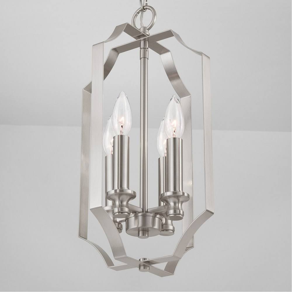 4 Light Brushed Nickel Foyer C918