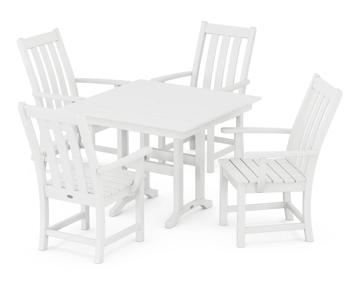 5-Piece White Dining Set Y19651