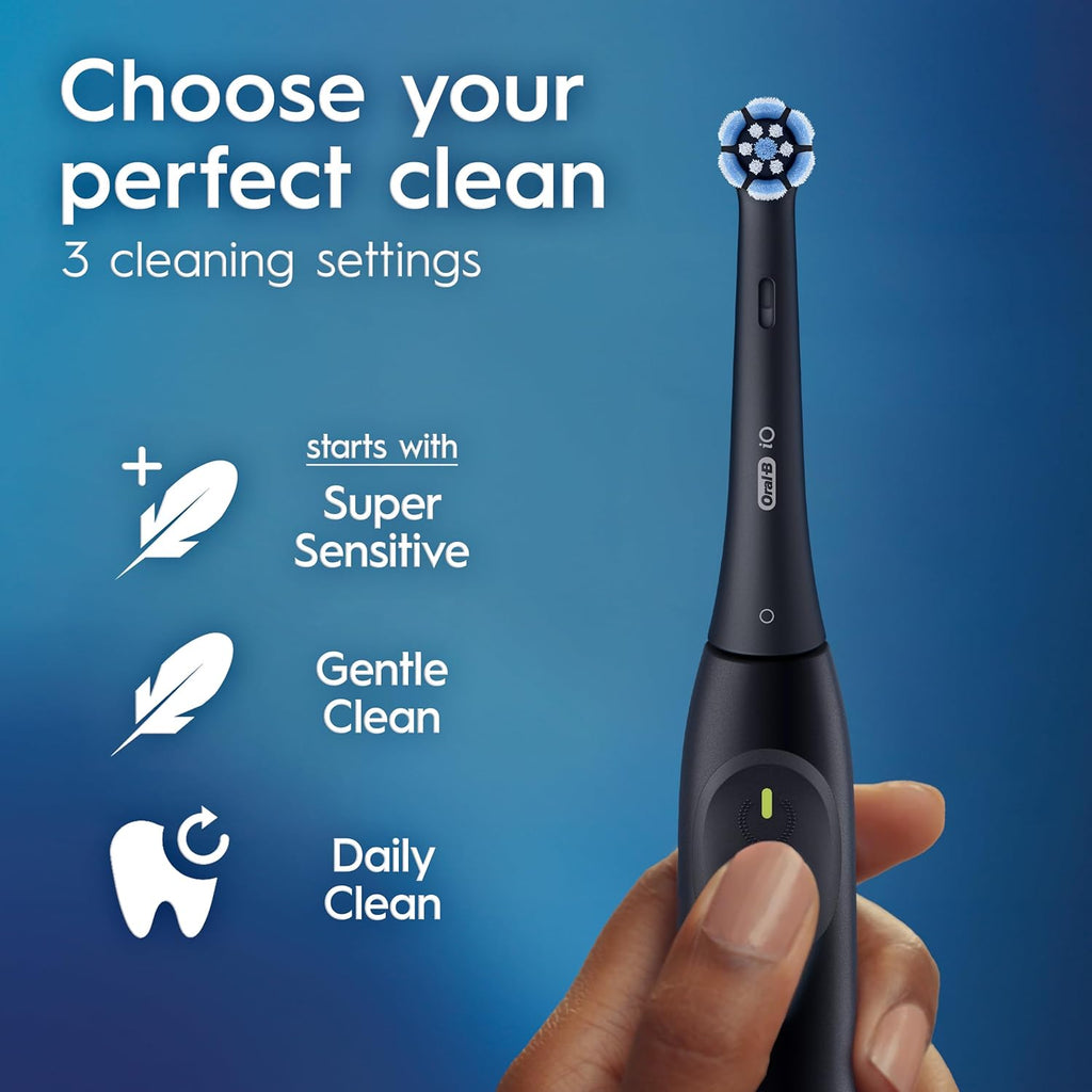 Night Black Rechargeable Electric Toothbrush with 2 Brush Heads L9530