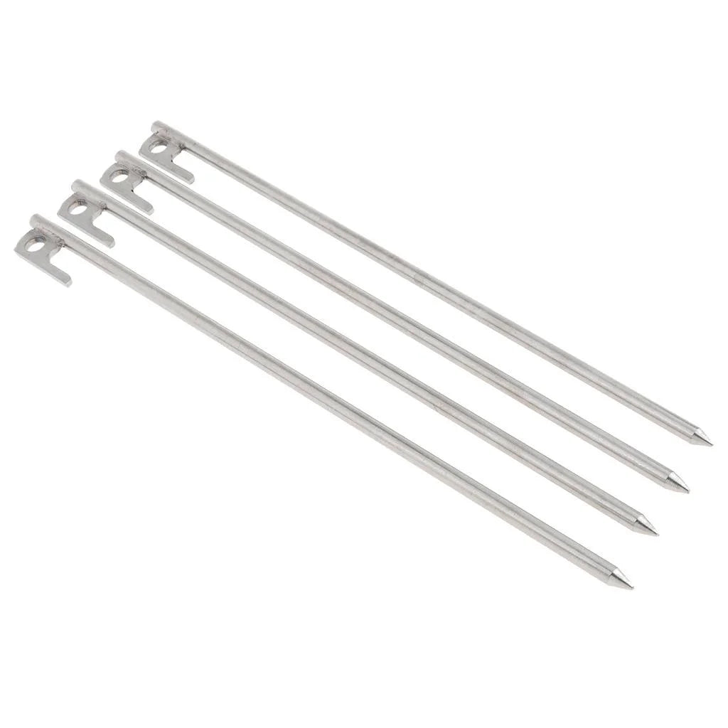40cm Heavy-Duty Steel Solid Tent Stakes Pegs Ground Nail S257