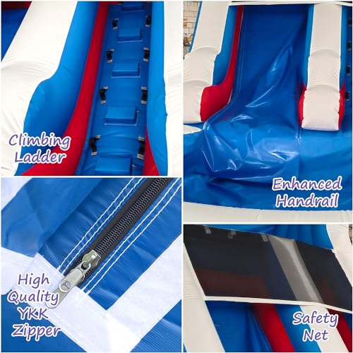 20FT Inflatable Water Slide with Climbing Ladder and Splash Pool E8977