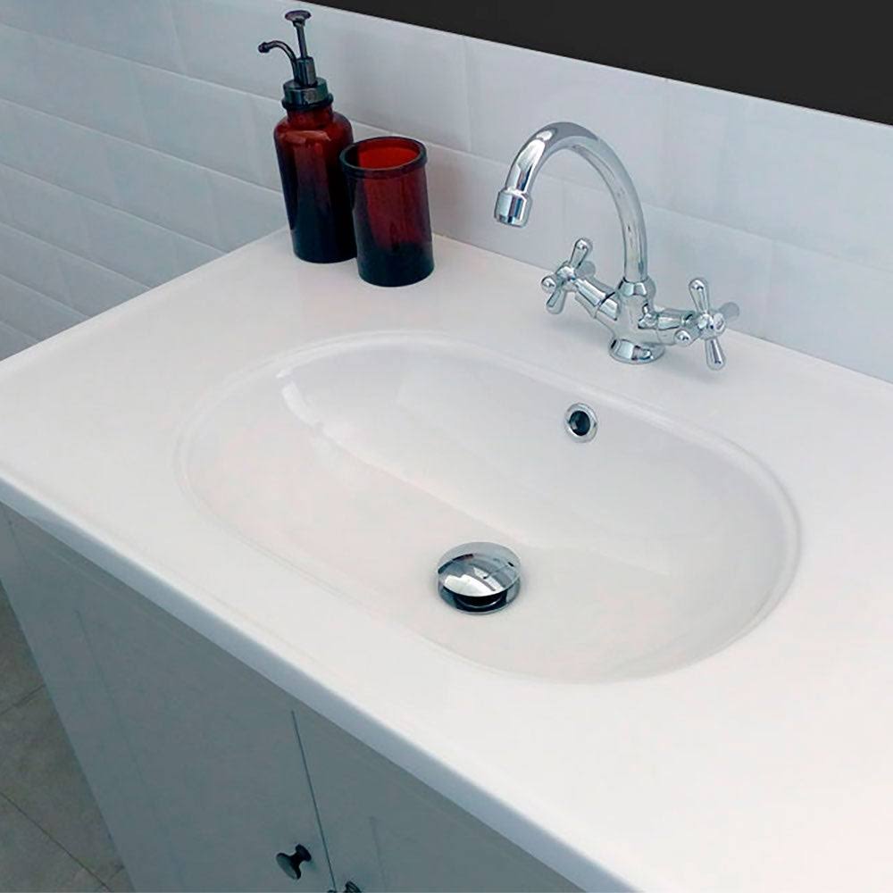 32x22 Grey Bathroom Vanity Cabinet Set with Ceramic Counter Top W144143