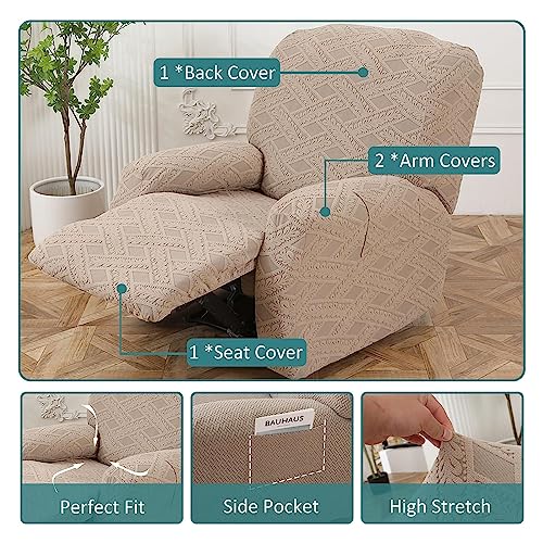 Coffee Recliner Slipcover with Side Pocket V82061