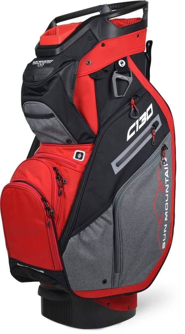 Black Charcoal White Red Cart Bag I71150
