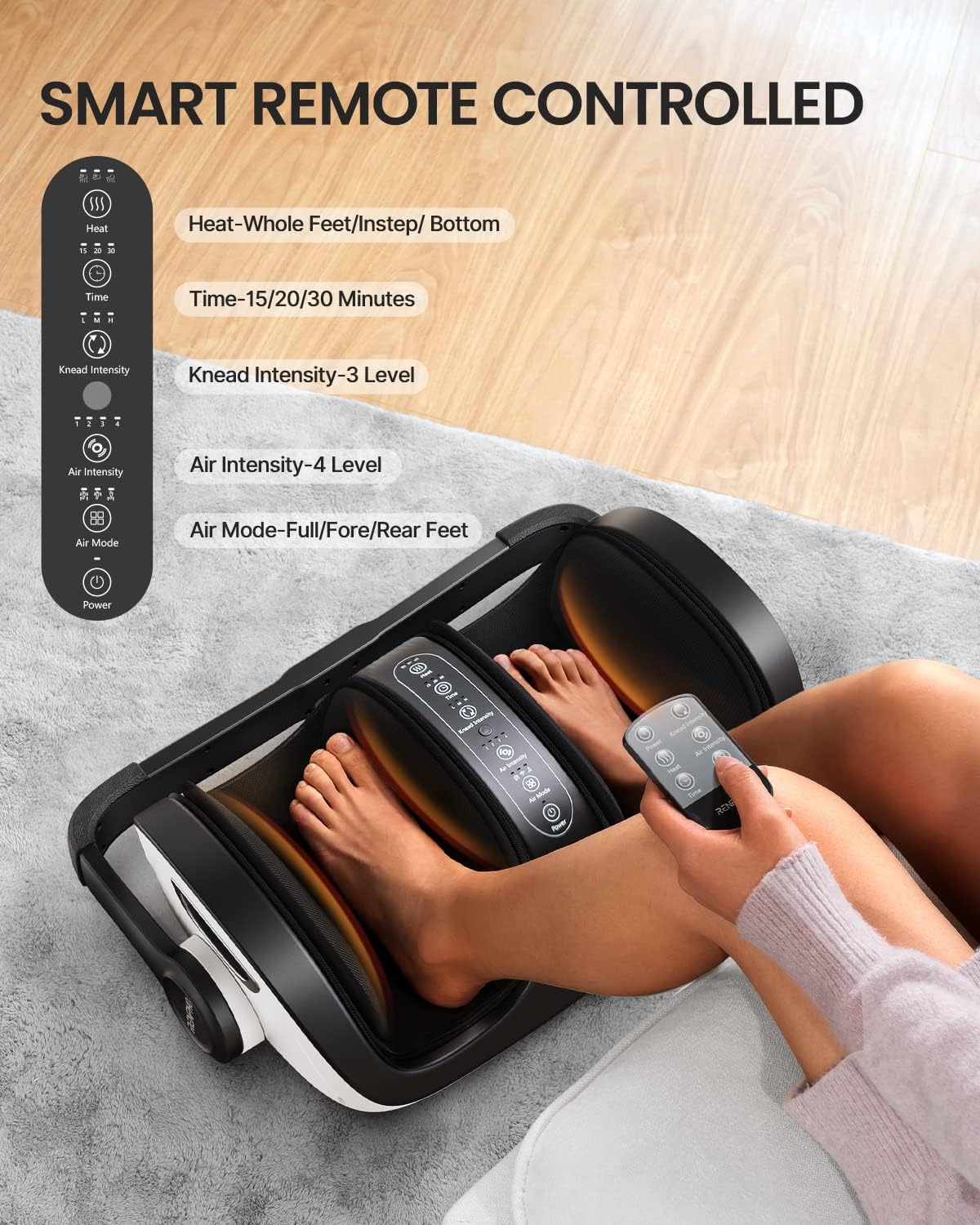 Shiatsu Foot and Calf Massager with Heat and Remote L149739