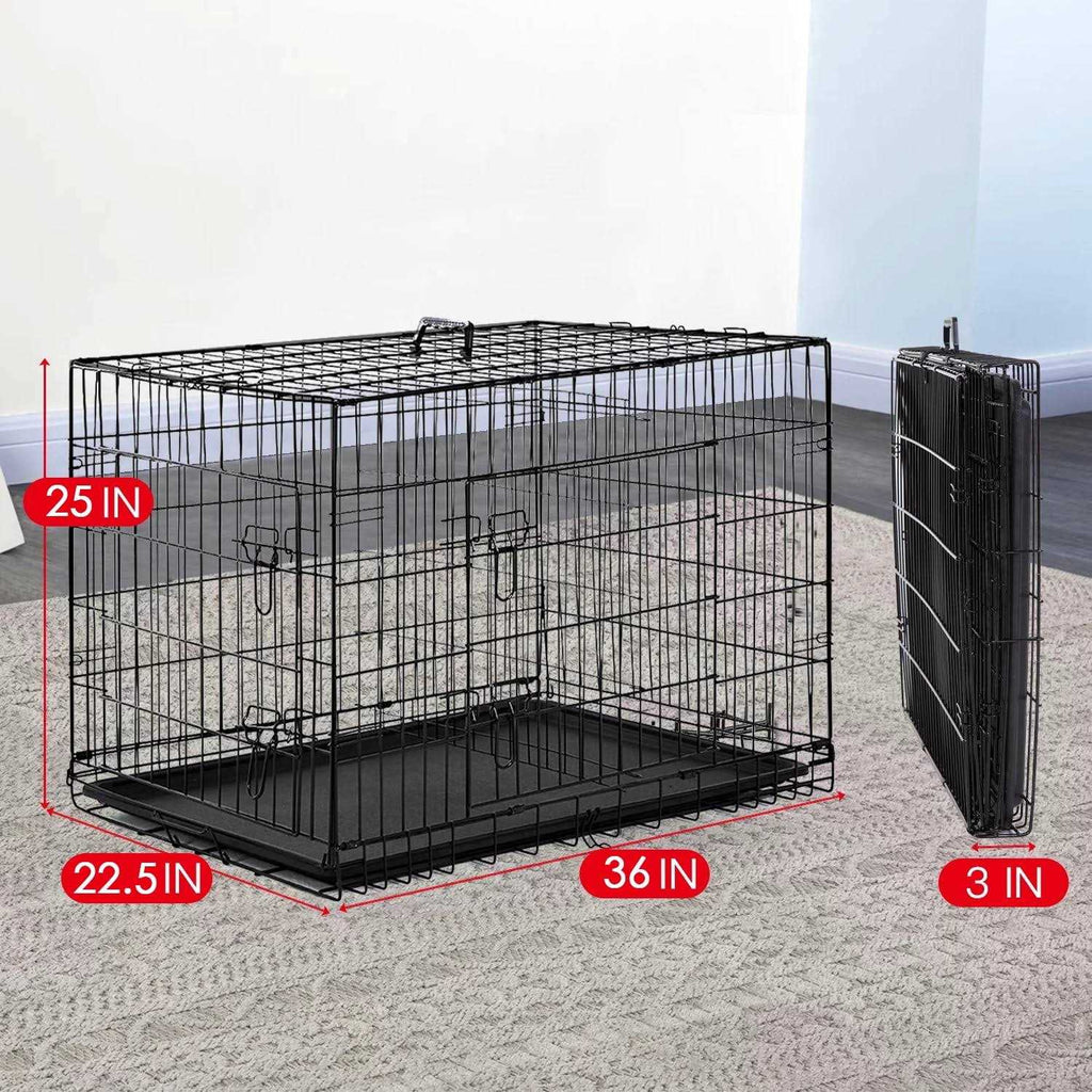 Large Dog Crate with Divider and Double Door S4470