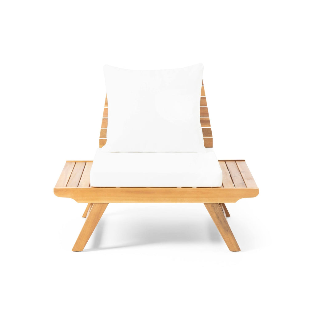 Outdoor Acacia Wood Chair Set of 2, Dark Gray A1152