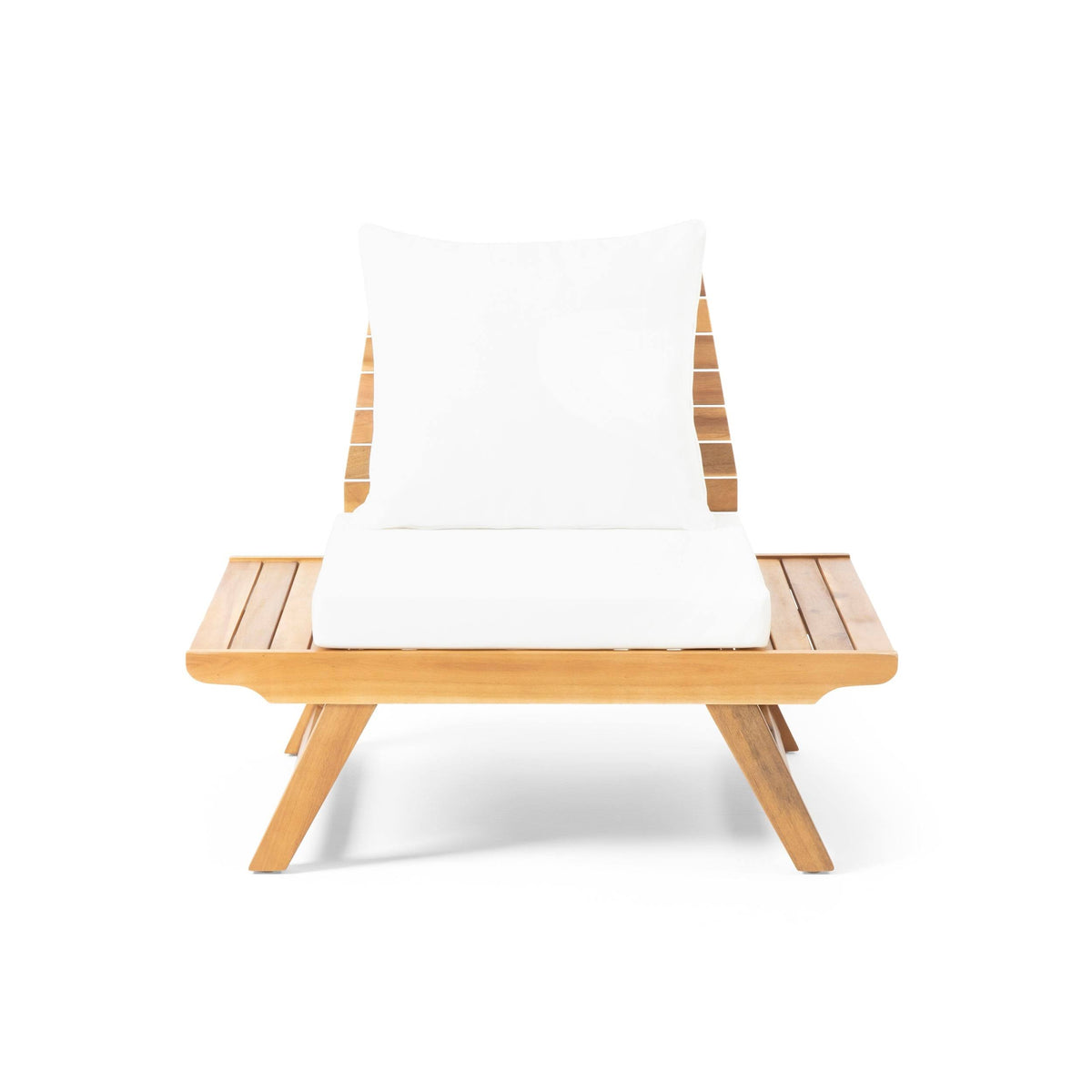 Outdoor Acacia Wood Chair Set of 2, Dark Gray A1152