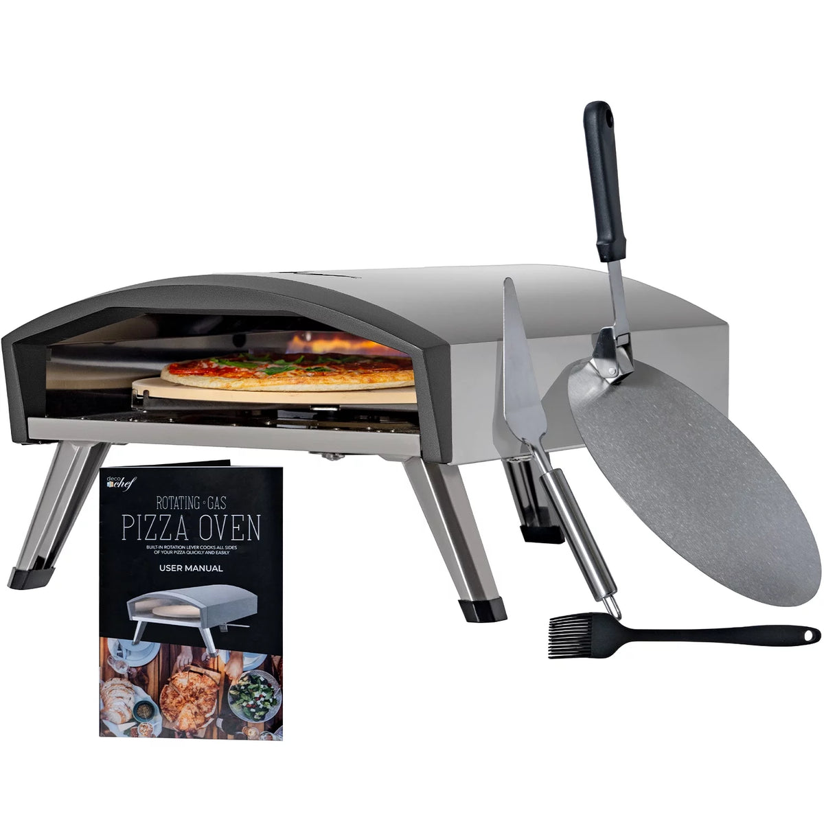 Portable Gas Pizza Oven with Baking Stone E878268