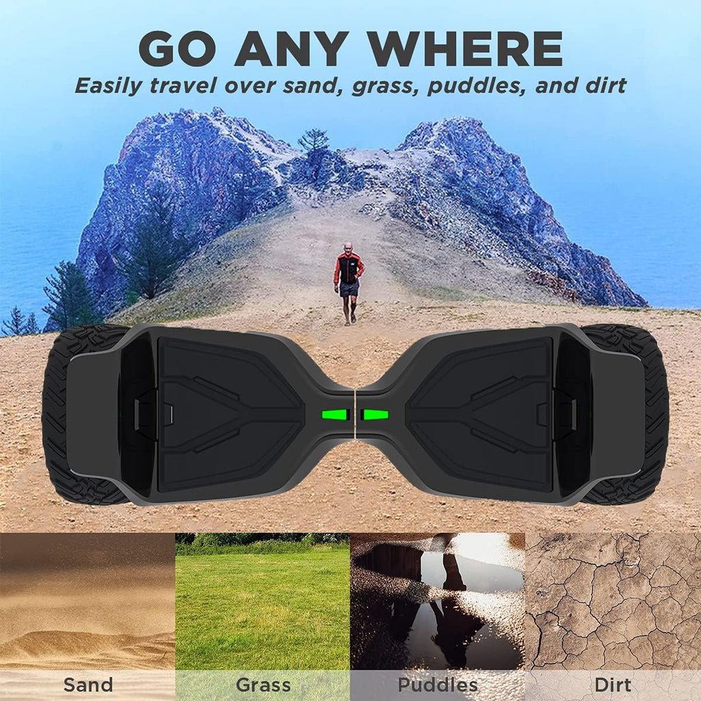 All Terrain 8.5In Self Balancing Hoverboard with Bluetooth Speakers and LED Lights V15530