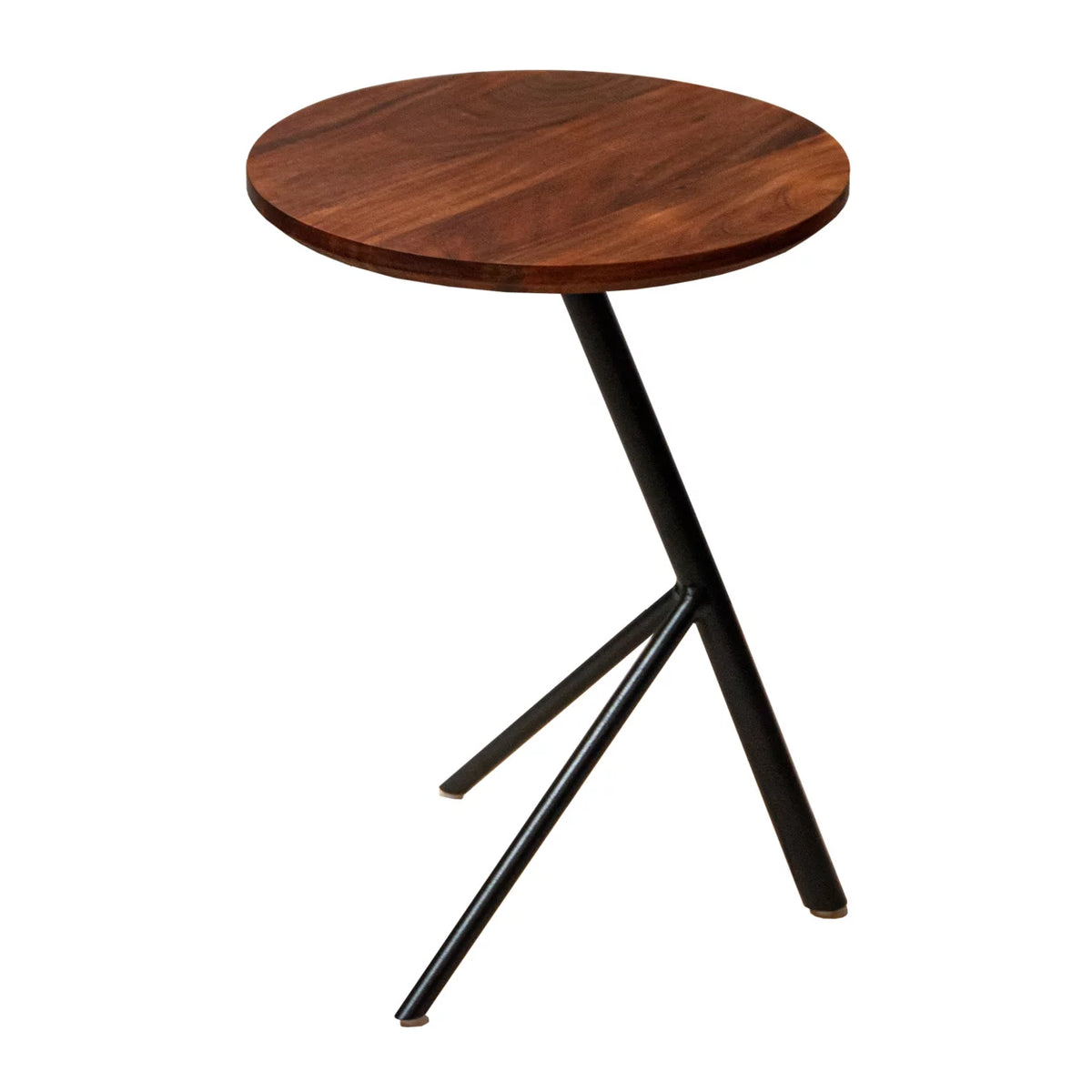 19 Inch Round Acacia Wood End Side Table P9456