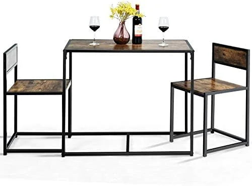 3 Piece Dining Set with Metal Frame D3549