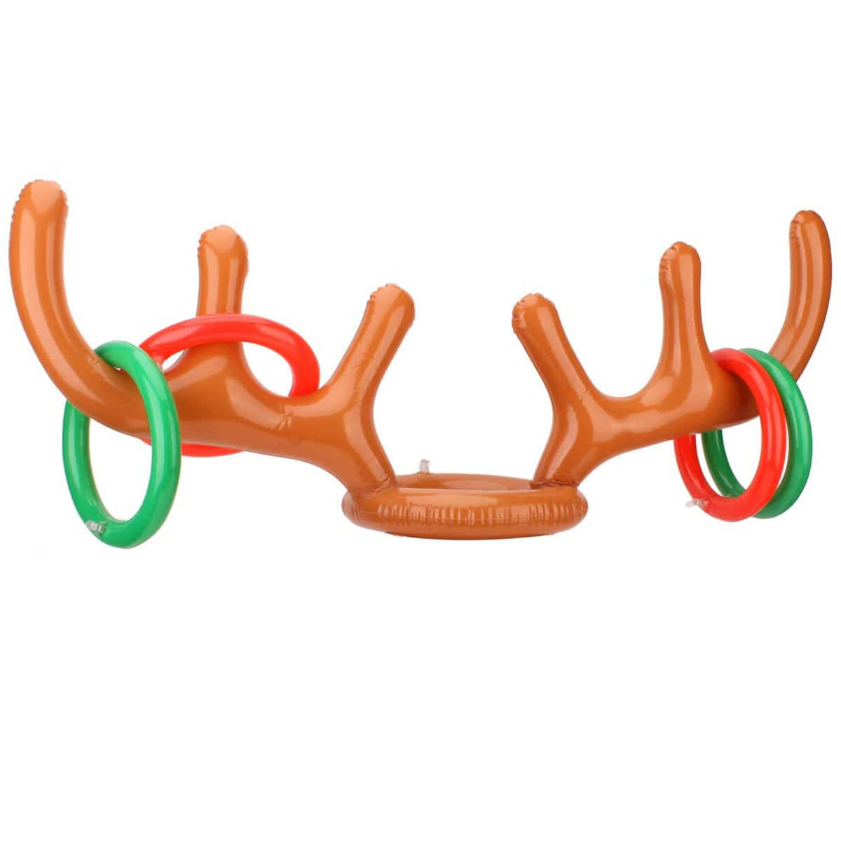Reindeer Ring Toss Inflatable Antlers Game Xmas Props Toy N31549