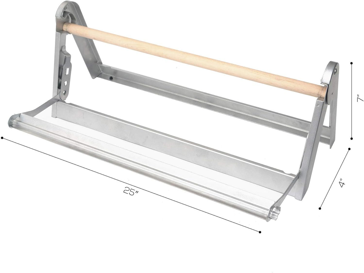 24" Wrapping Paper Roll Cutter Holder Dispenser with Serrated Blade, Pack of 2 K49164