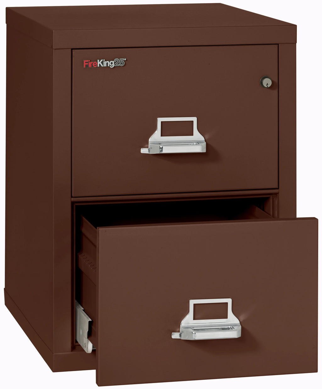 Vertical Fire Resistant Legal Size File Cabinet with Keylock, Brown Z199397