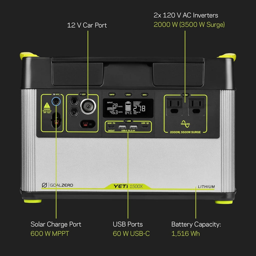 Portable Power Station 1516Wh Lithium Battery 2000 Watt W4891
