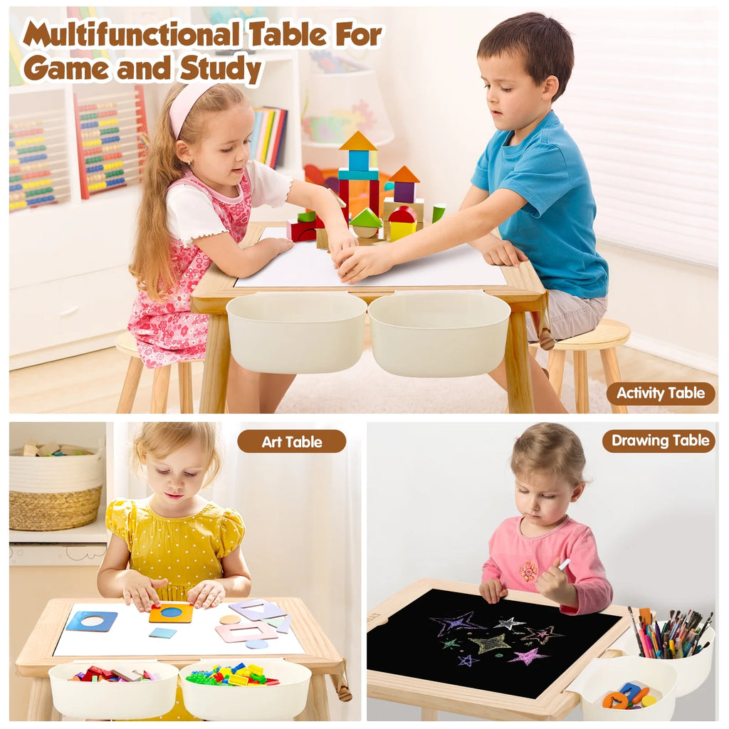 Sensory Table with Lid & 3 Storage Bin T89466