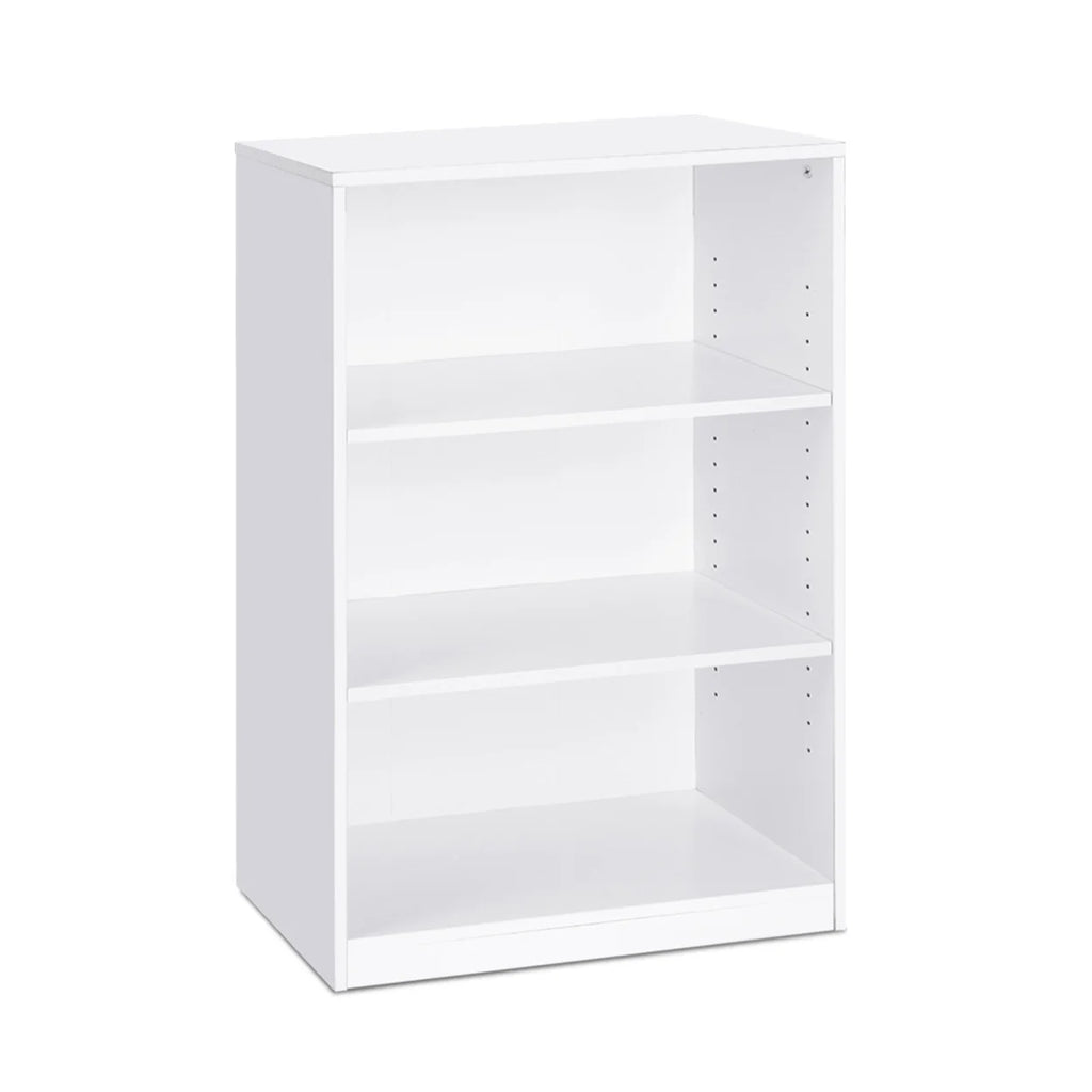 White 3-Tier Adjustable Shelf Bookcase X8844