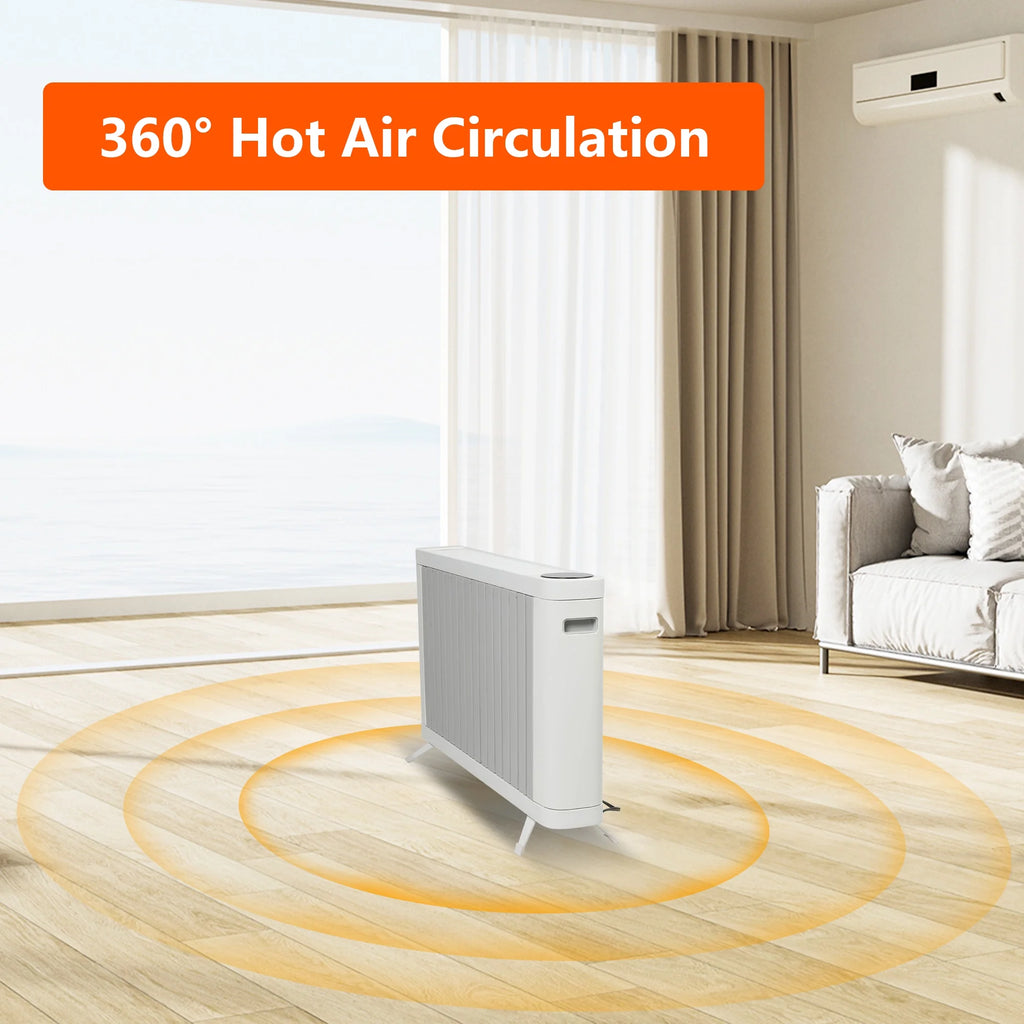 1500W Smart Radiator Space Heater with 3 Heating Modes, Adjustable Thermostat, 0-12h Timer Z21172