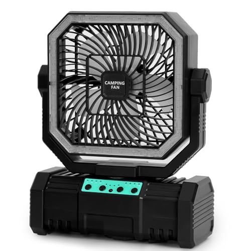 20000mAh Portable Camping Fan with Bluetooth Speaker P1143