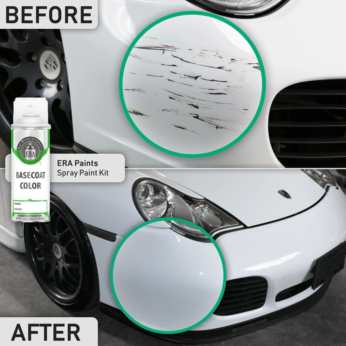 Vogue Silver Metallic Automotive Touch Up Paint Spray - Pro Kit U32412