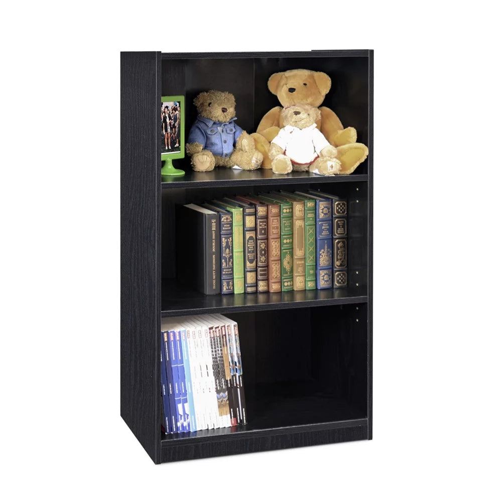 White 3-Tier Adjustable Shelf Bookcase X8844