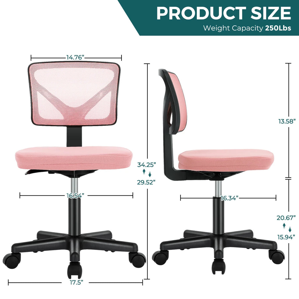 Armless Desk Chair with Lumbar Support V863282