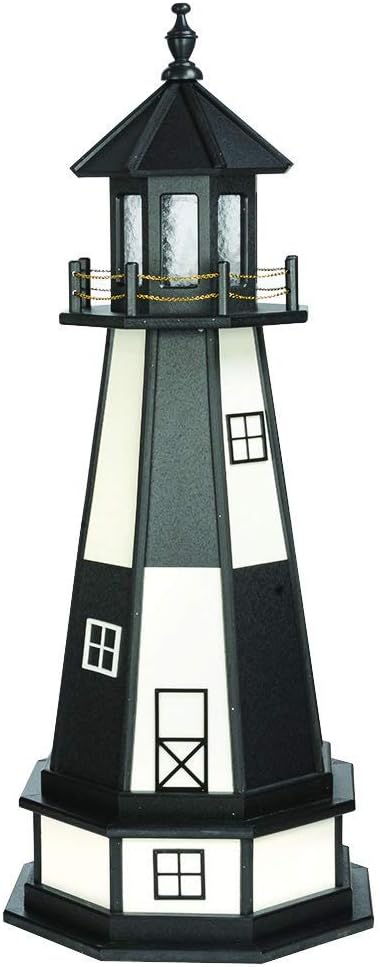 Decorative Lighthouse with Base Wood Turf Green Weatherwood K9358