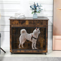 Brown Wooden Cabinet Crate with Storage Drawer and 2 Doors R96685