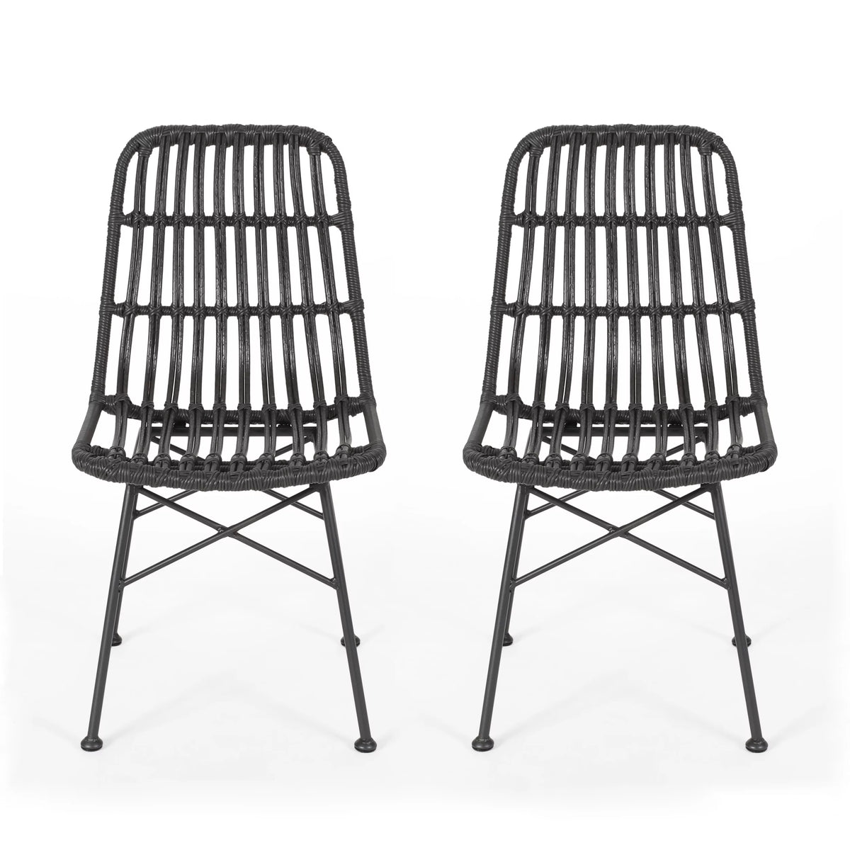 Outdoor Wicker Dining Chairs Set of 2 F3965