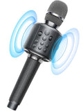 Wireless Bluetooth Karaoke Microphone with Built-in Speaker, Reverb, Duet Mode, Gray O852