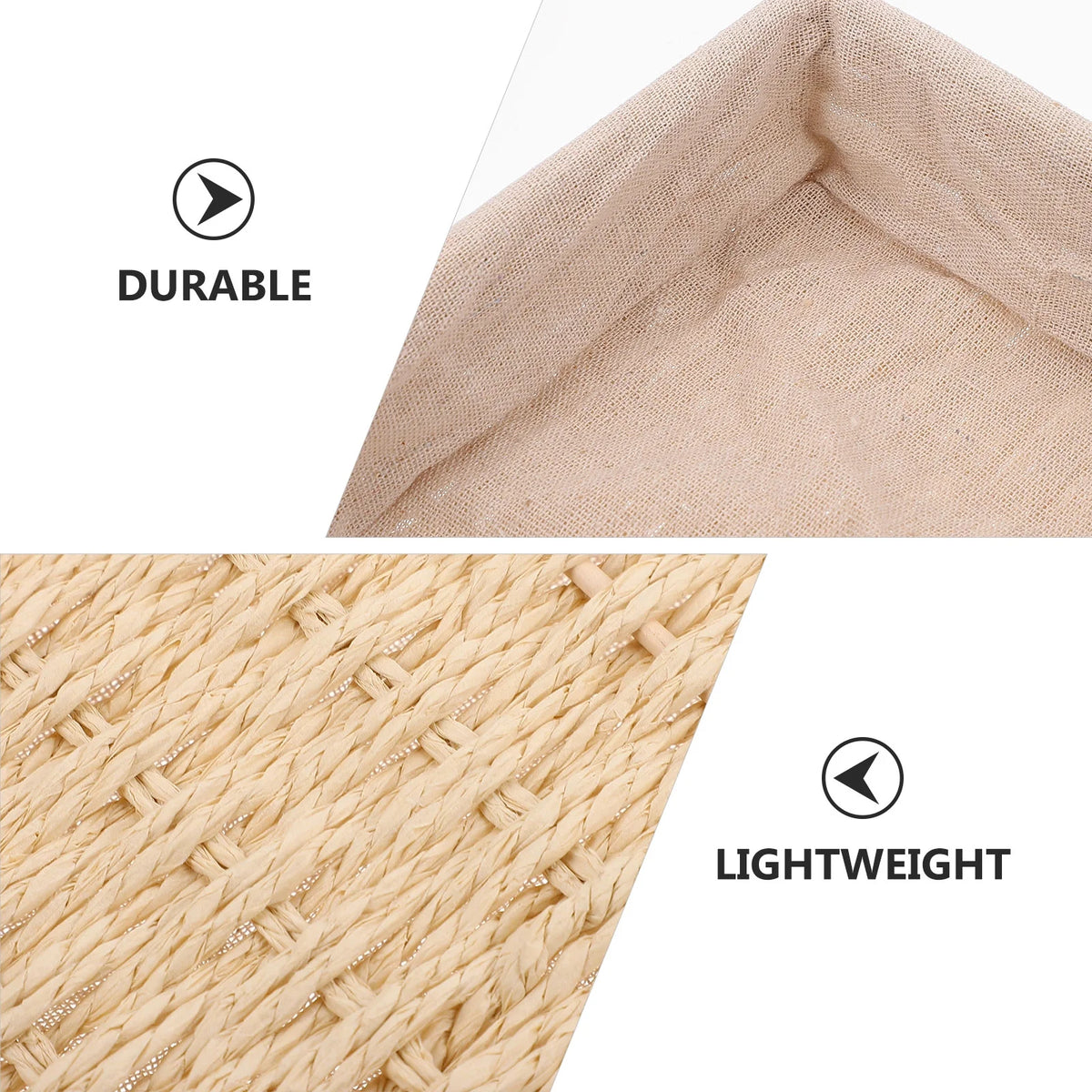 Beige Woven Rattan Storage Boxes X717160