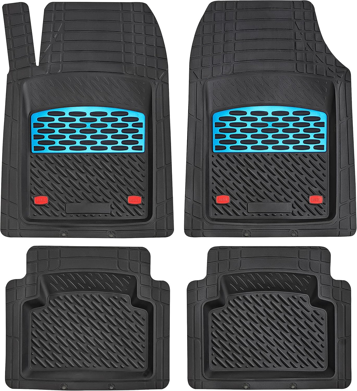 Red 5-Piece Heavy-Duty Automotive Floor Mat O138955