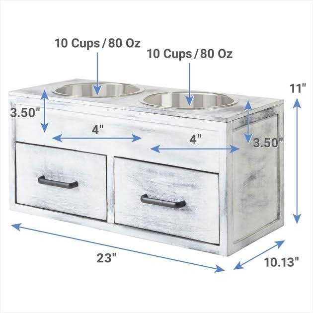 Elevated Wood Dog Bowl C572161