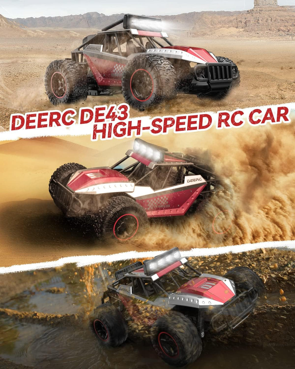 1:14 Scale 2WD Remote Control Off Road RC Car with Two Rechargeable Batteries J637684