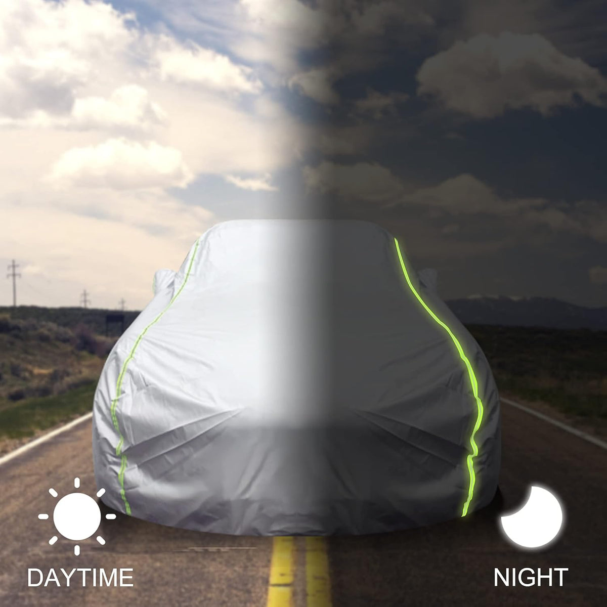 Waterproof All Weather Car Cover with Zipper A2833