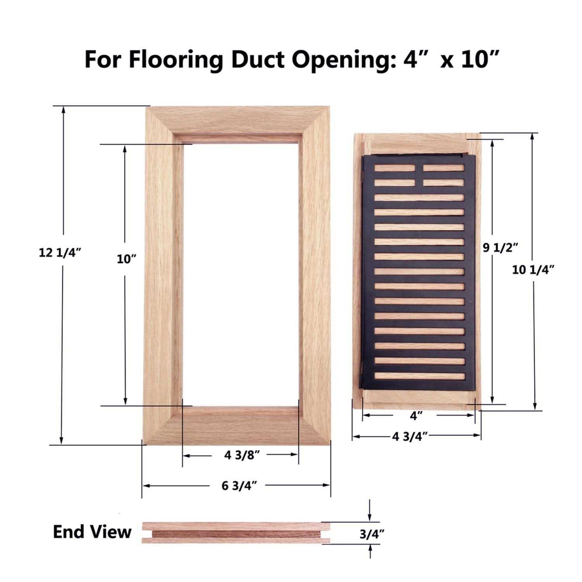 Oak Wood Floor Register Vent Cover X43838