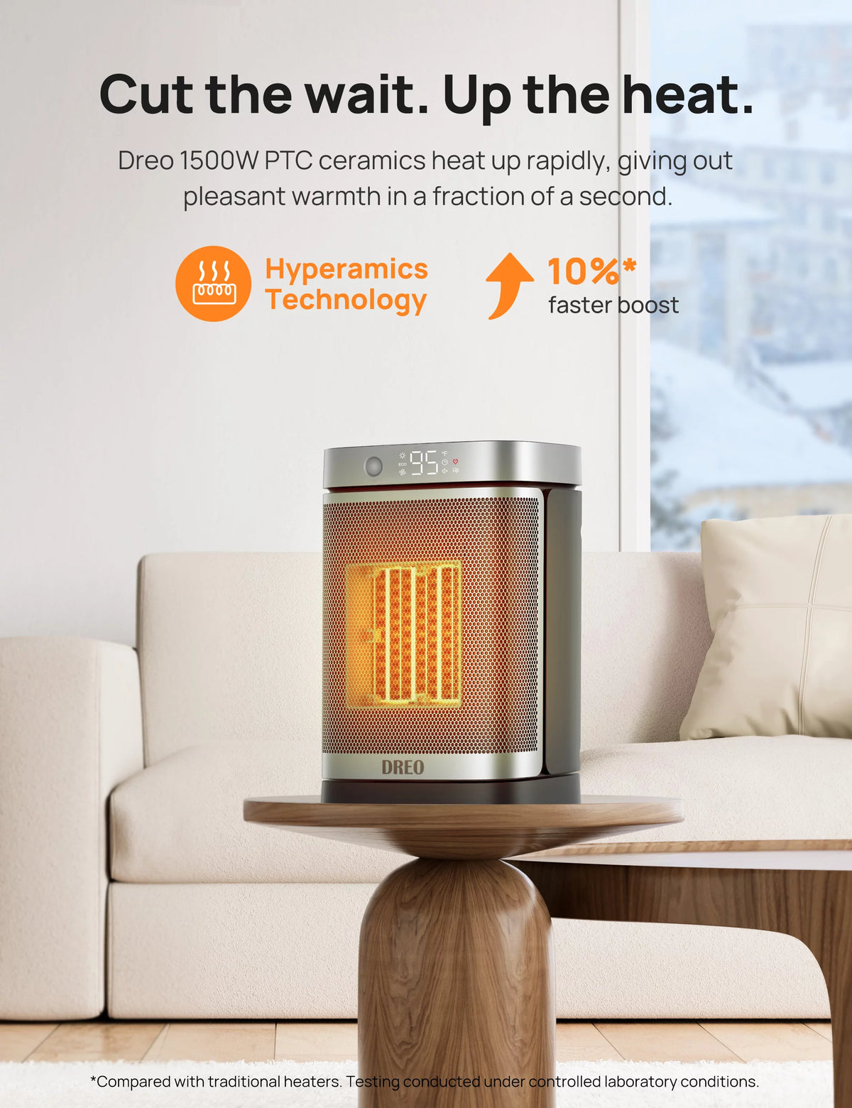 1500W Electric Space Heater with Oscillating and Remote Control N703894
