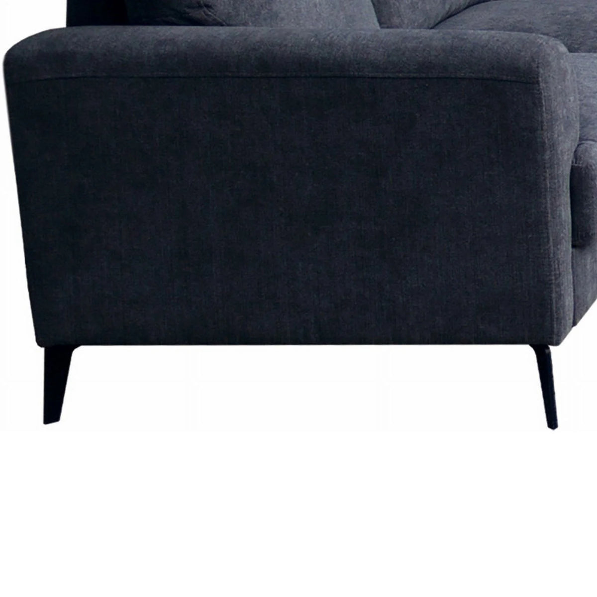 Black Chenille Sofa Loveseat W40186