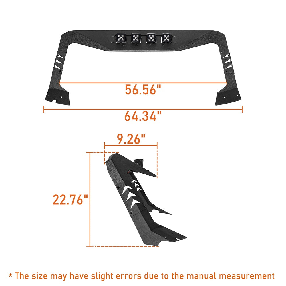 Windshield Visor Frame Cover Roof Sun Cowl Body Armor C6657