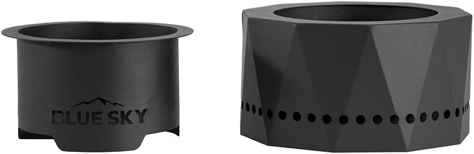 Black Steel Smokeless Fire Pit with Carrying Bag M82492