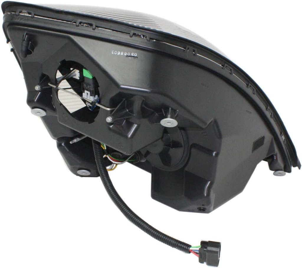 Headlight Assembly for Volvo VN/VNL/VNM 2004-2015 Driver Side Black B445