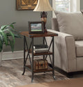 Dark Walnut Slate Gray End Table I24630