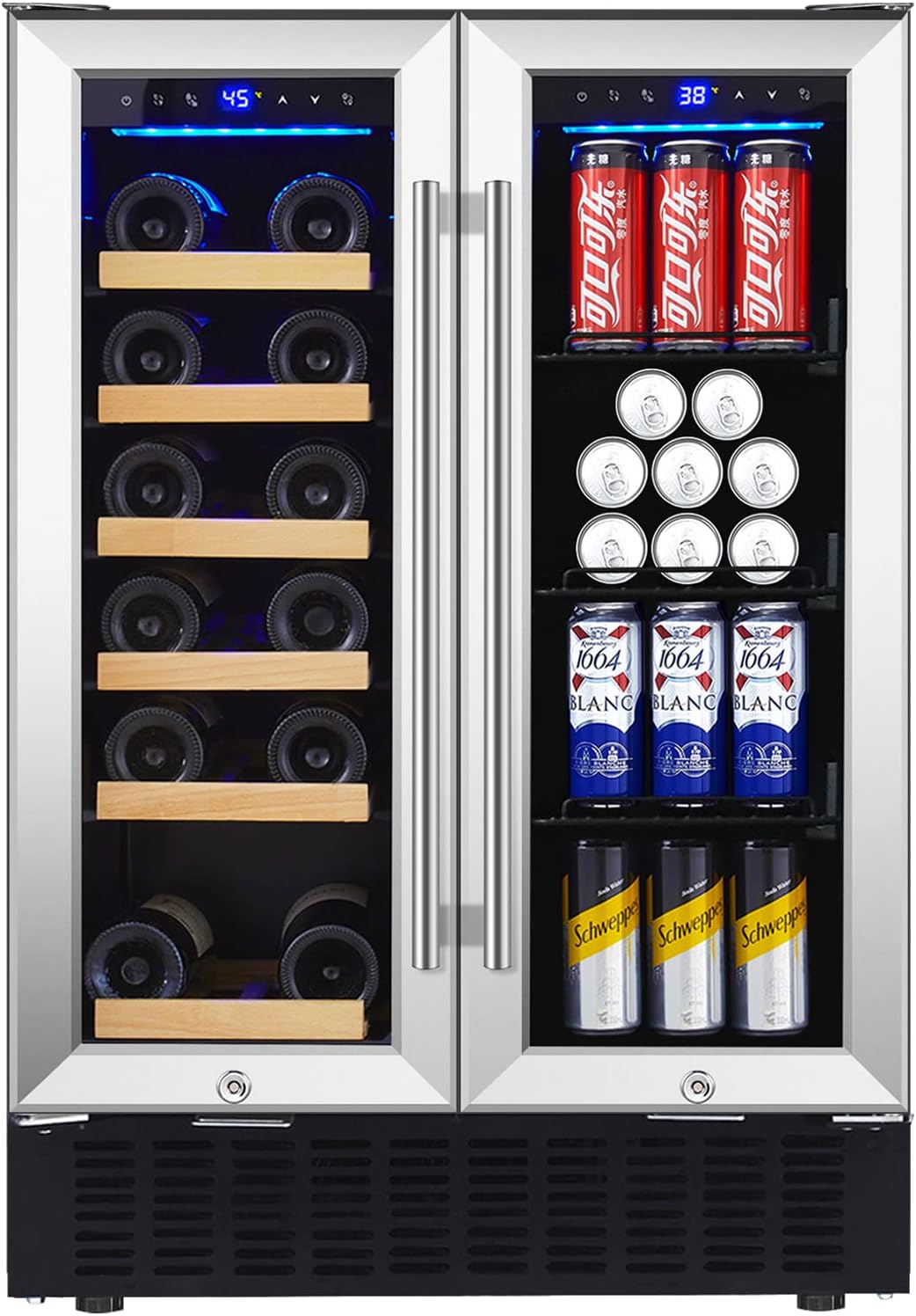 24 Inch Dual Zone Wine and Beverage Refrigerator U6672